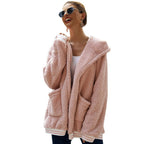 Damen Fleece-Hoodie im oversized Schnitt mit praktischen Taschen und verspielten Streifen R&B