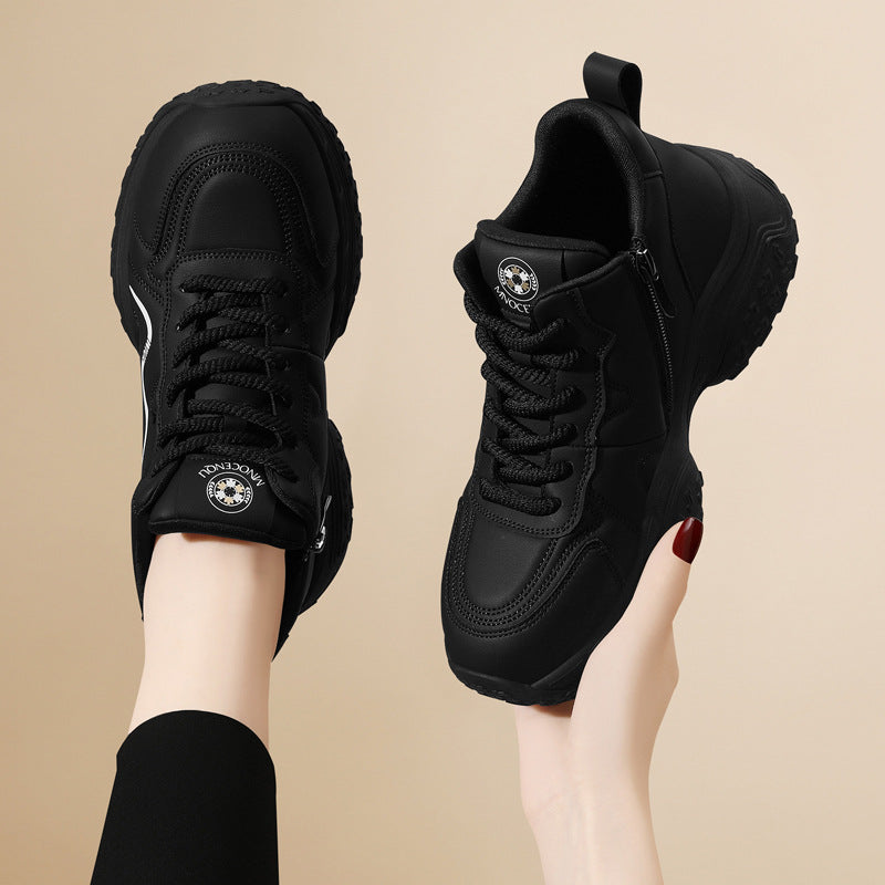 Damen Sportliche Sneakers mit Reißverschluss und dämpfender Sohle R&B