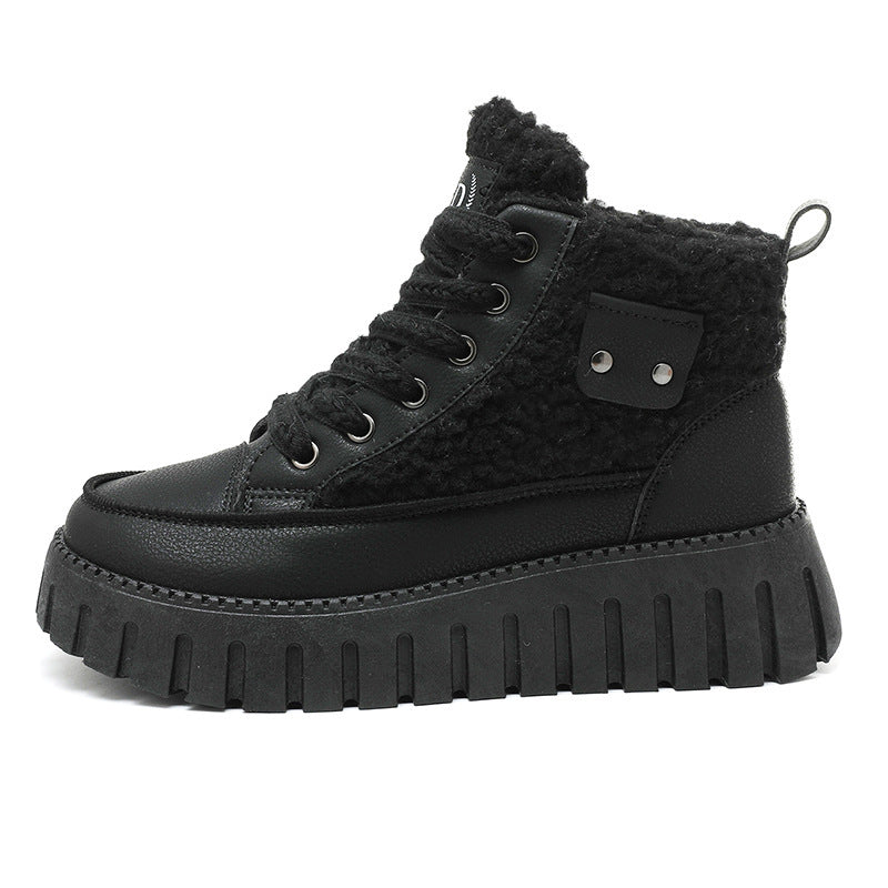 Damen Winterliche High-Top Sneakers mit kuscheligem Innenfutter und modischen Akzenten R&B