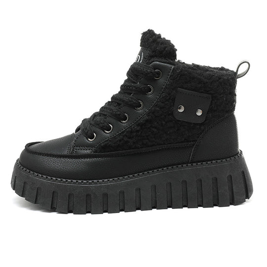 Damen Winterliche High-Top Sneakers mit kuscheligem Innenfutter und modischen Akzenten R&B