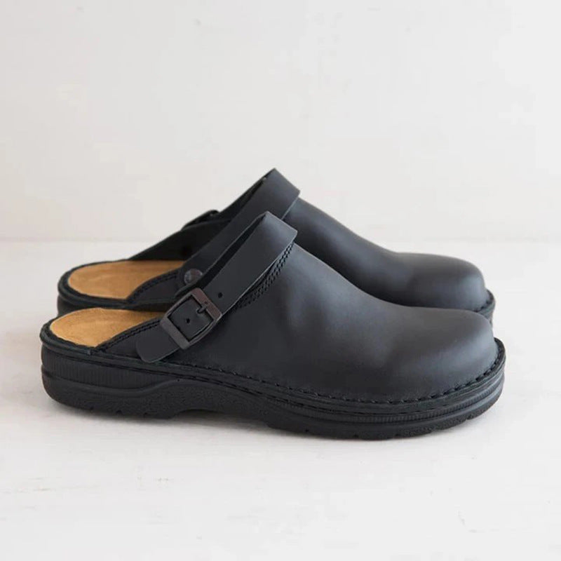 Damen Clogs mit komfortabler Fußbettgestaltung und elegantem Riemen R&B