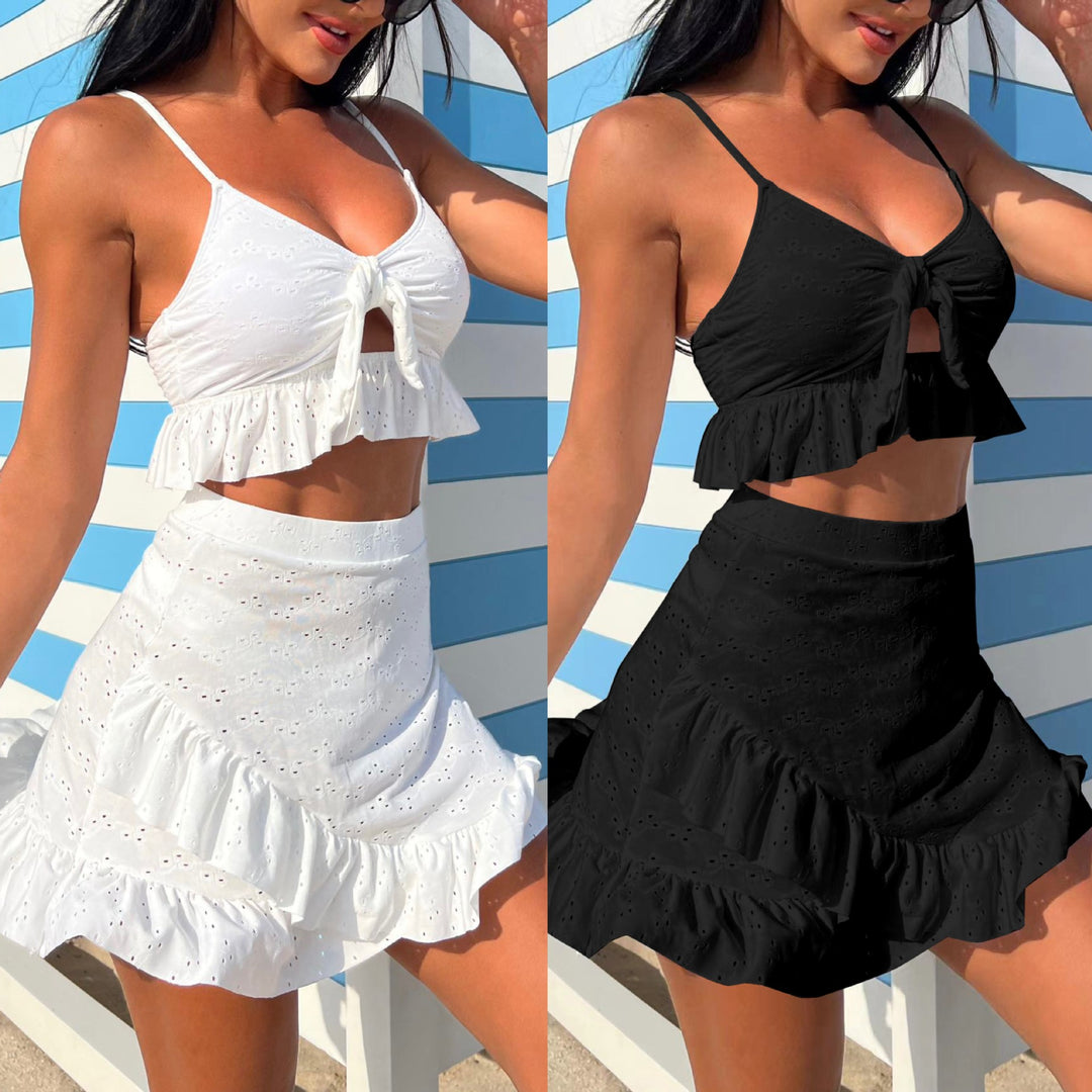 Damen Crop-Top und Rock Set R&B
