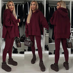 Damen nan oversized Kapuzenpullover mit Leopardenprint, kontrastbündchen und verlängertem Rückensaum R&B