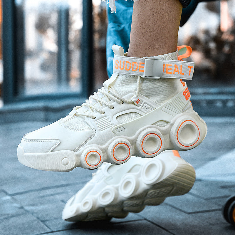 Damen Streetwear High-Top Sneakers mit innovativem Riemensystem R&B