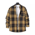 Herren Flanellhemd mit modernem Karo-Muster und Brusttasche R&B