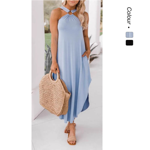 Damen Maxikleid mit multifunktionalem Halter R&B