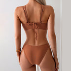 Damen Bikini-Set mit modischen Raffungen und innovativem Schnitt R&B