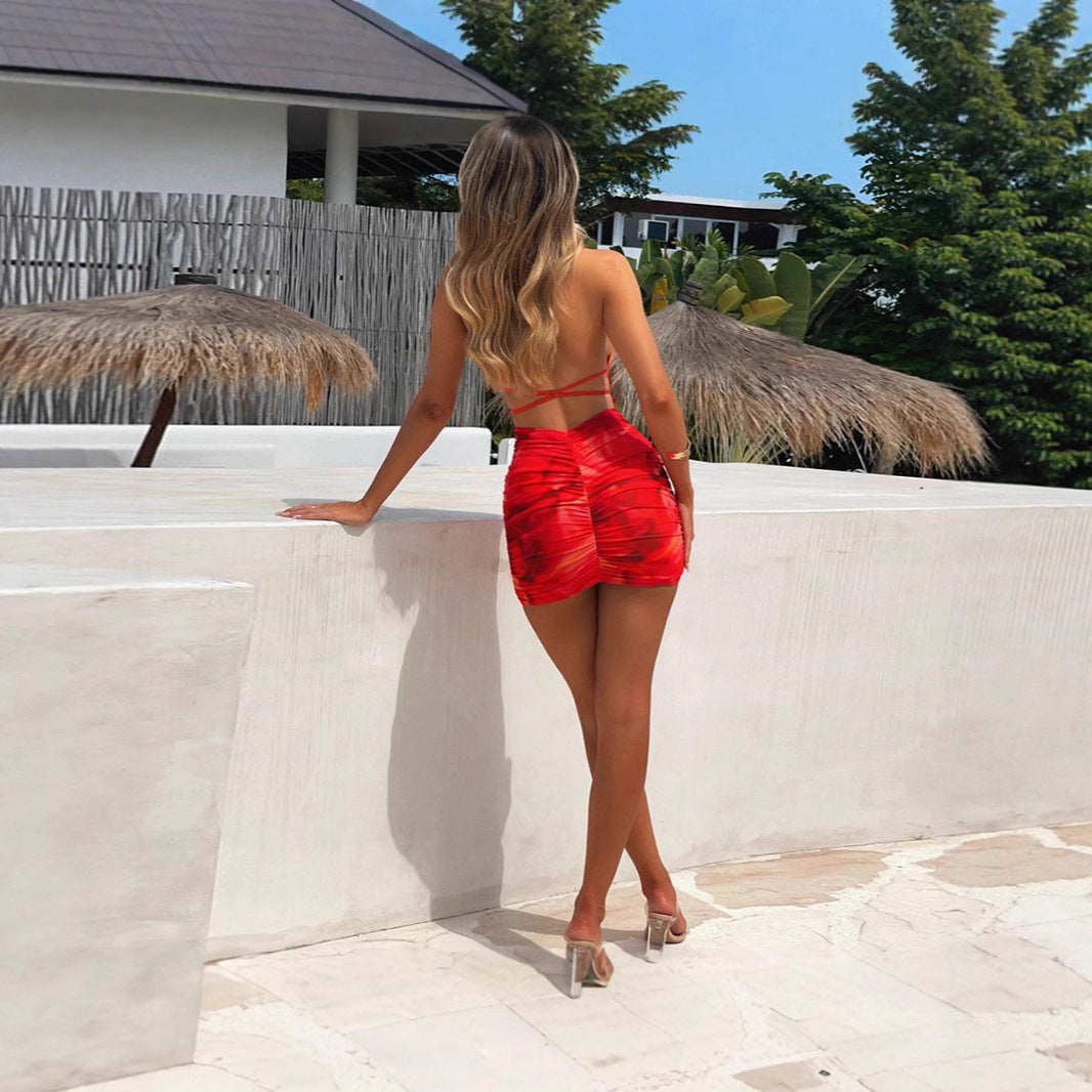 Damen Figurschmeichelndes Strandkleid R&B