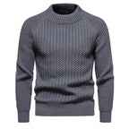 Herren Grobstrickpullover mit hohem Kragen und zeitlosem Design R&B