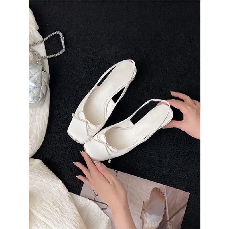 Damen Slingback Ballerinas mit Punkten und Schleifenverzierung R&B