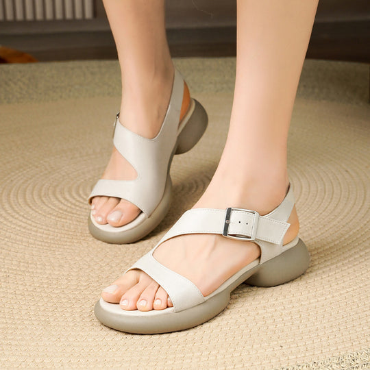 Damen Komfortable Riemchen-Sandalen mit verstellbarem Fesselriemen und stoßdämpfender Sohle R&B