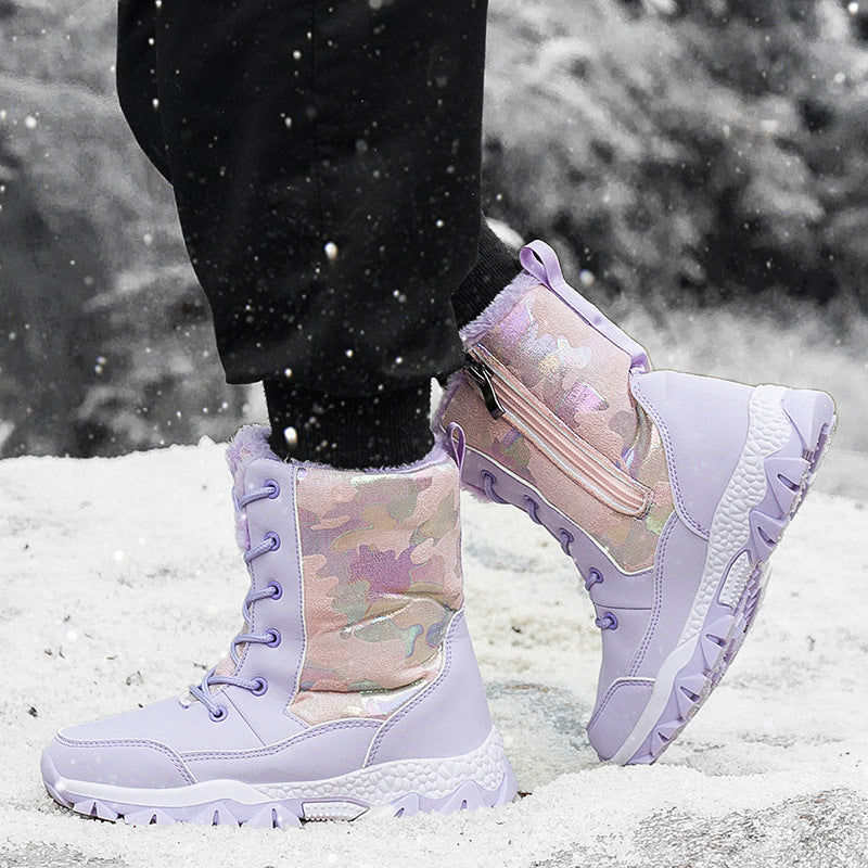 Damen Gefütterte Winterboots mit rutschfester Sohle und modischem Design R&B