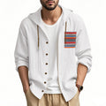 Herren Kapuzenshirt mit verspieltem Design und praktischer Knopfleiste R&B