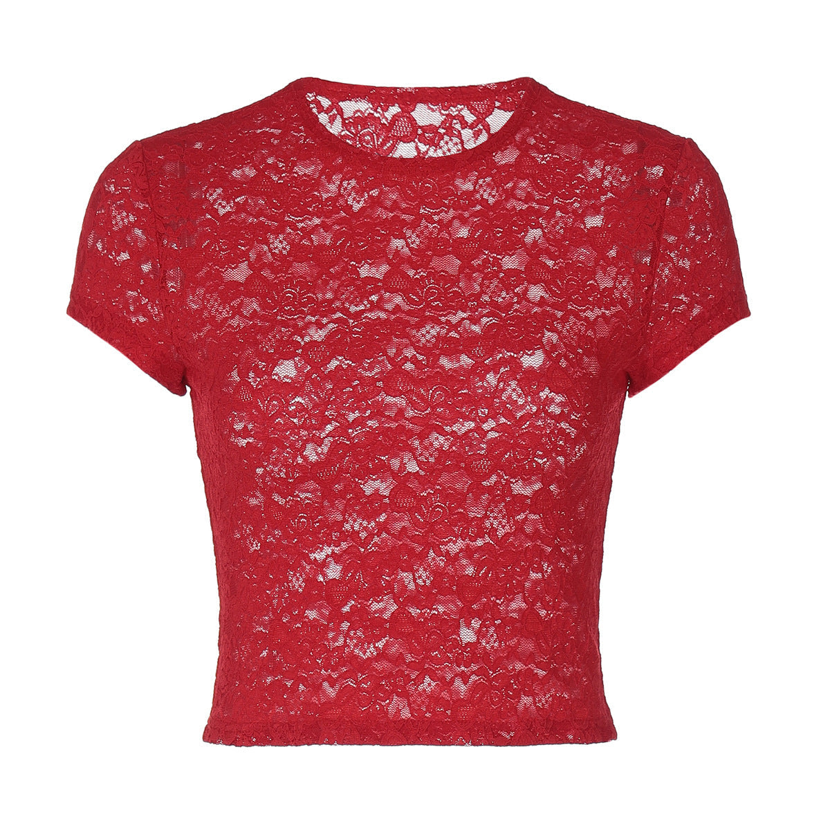 Damen Spitzen-Crop-Top R&B