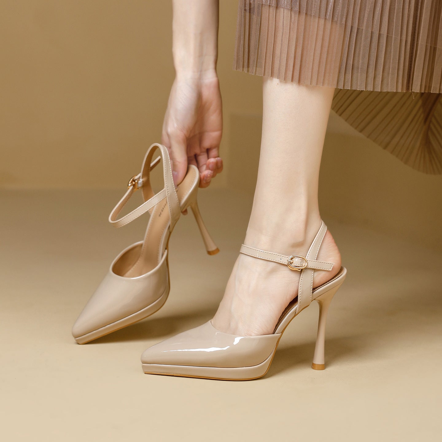 Damen Slingback-Pumps mit modernem Design und schmalem Absatz