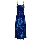 Damen Maxikleid mit floralem Muster und schmalen Trägern R&B