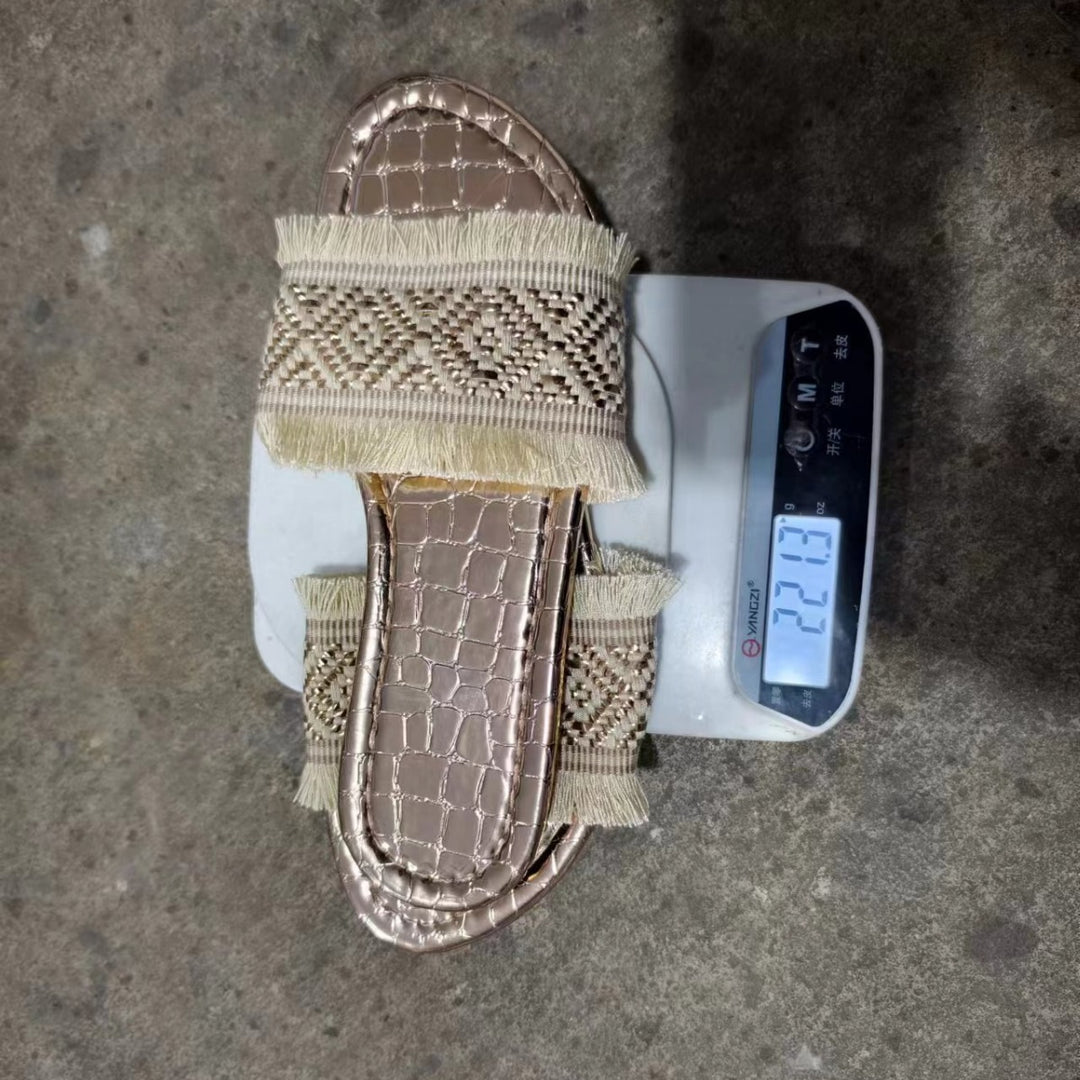 Damen modische Clogs mit fransigem Design und einzigartigem Muster R&B