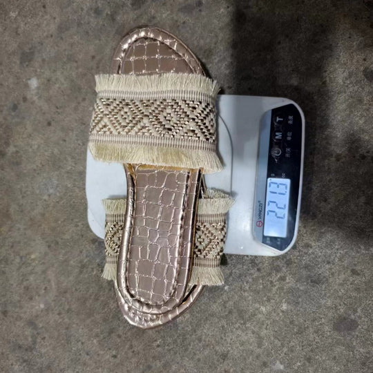 Damen modische Clogs mit fransigem Design und einzigartigem Muster R&B