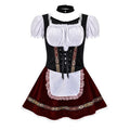 Damen Trachtenkleid mit romantischer Schnürung und dekorativen Rüschen R&B