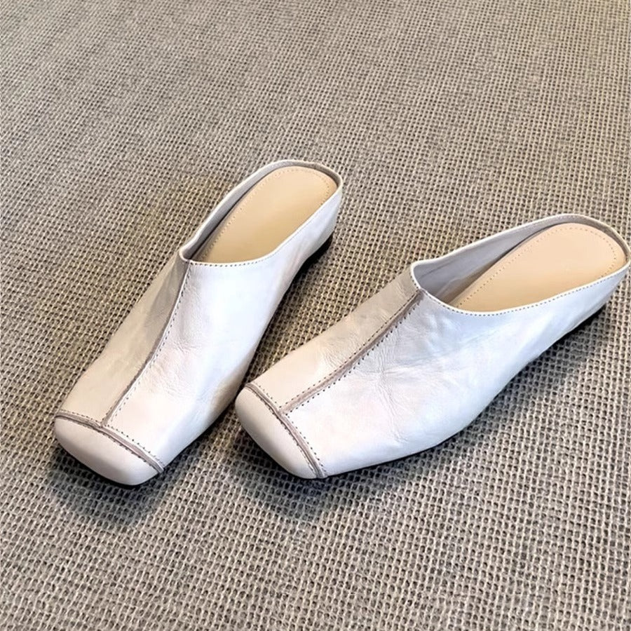 Damen Bequeme Clogs mit modischem Schnitt und weichem Leder