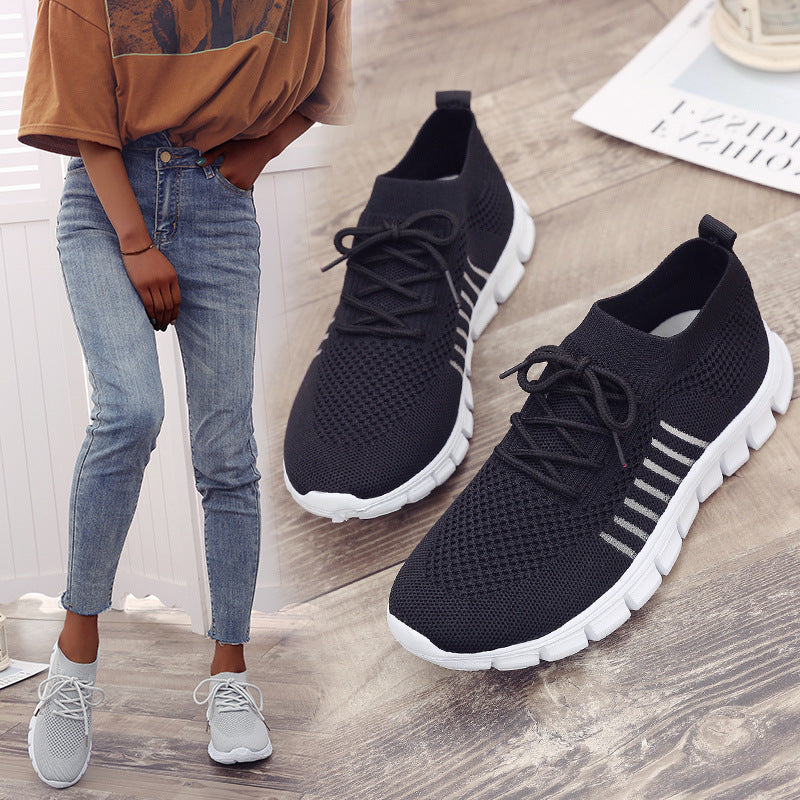 Damen atmungsaktive Freizeit-Sneakers mit flexiblem Obermaterial R&B