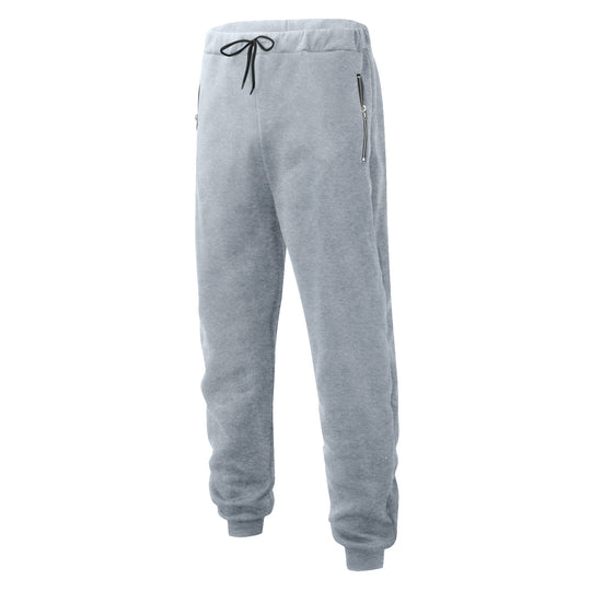 Herren nan komfortable Jogginghose mit elastischem Bund Kordelzug konisch zulaufenden Beinen und seitlichen Reißverschlusstaschen R&B