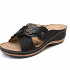 Damen Sandalen mit floralen Akzenten