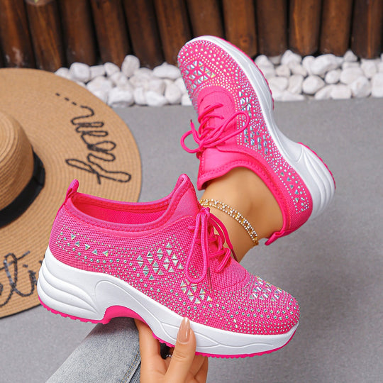 Damen Sportliche Sneaker mit atmungsaktivem Obermaterial und Komfortsohle R&B