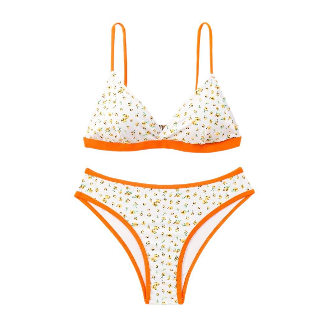 Damen Blumenmuster Bikini mit raffinierter Schnittführung R&B