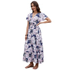 Damen Maxikleid mit floralem Druck R&B