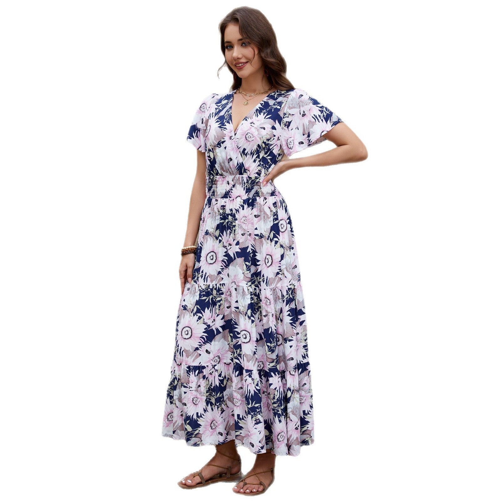 Damen Maxikleid mit floralem Druck R&B