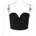 Damen Bustier-Oberteil mit herzförmigem Ausschnitt und elegantem Glamour R&B