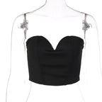 Damen Bustier-Oberteil mit herzförmigem Ausschnitt und elegantem Glamour R&B