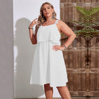 Damen luftiges Sommerkleid mit charmantem Rüschendetail R&B