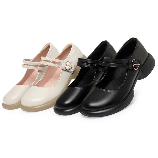 Damen Mary Jane Schuhe mit doppeltem Riemen und komfortabler Sohle R&B