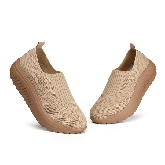 Damen nan Slip-On-Strickschuh mit elastischem Einstieg und viskoelastischer Komfortsohle R&B