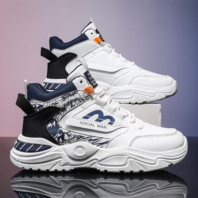 Damen Hohe Sneakers mit modernen grafischen Akzenten und stabiler Sohle