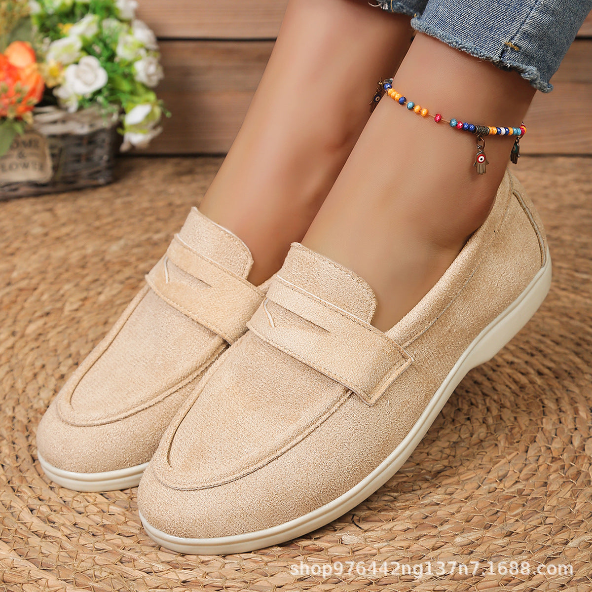 Damen Mokassins mit bequemem Fußbett und eleganter Lackoberfläche R&B