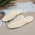 Damen offene Slipper mit eleganten Netzdetails R&B