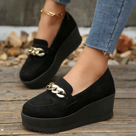 Damen Mokassins mit modischem Ketten-Detail R&B