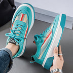 Damen Sneakers mit hohem Plateau und atmungsaktivem Mesh R&B