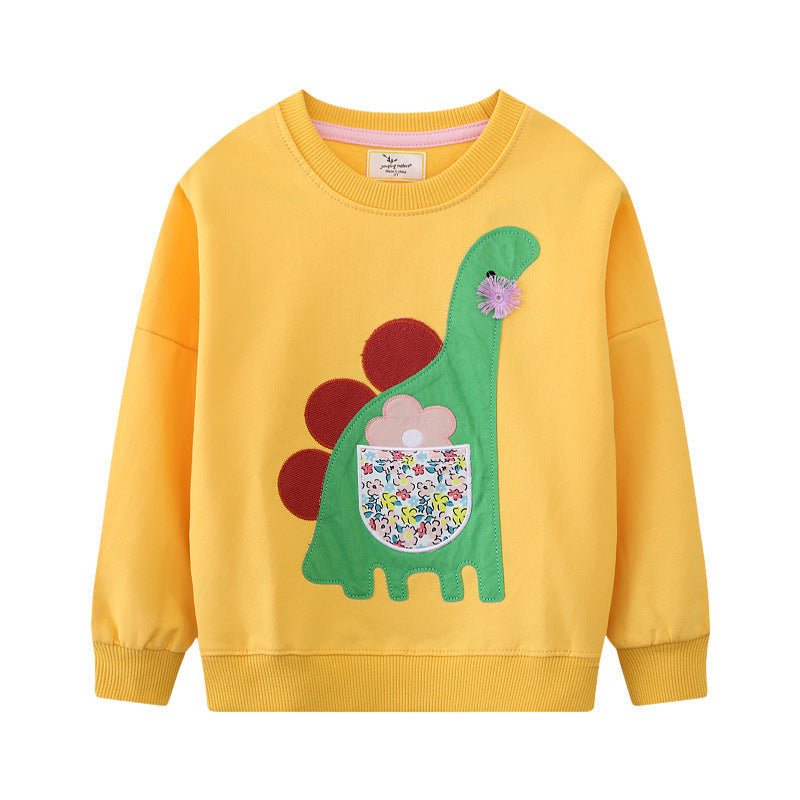 Mädchen Sweatshirt mit kreativem Dinosaurier-Design R&B