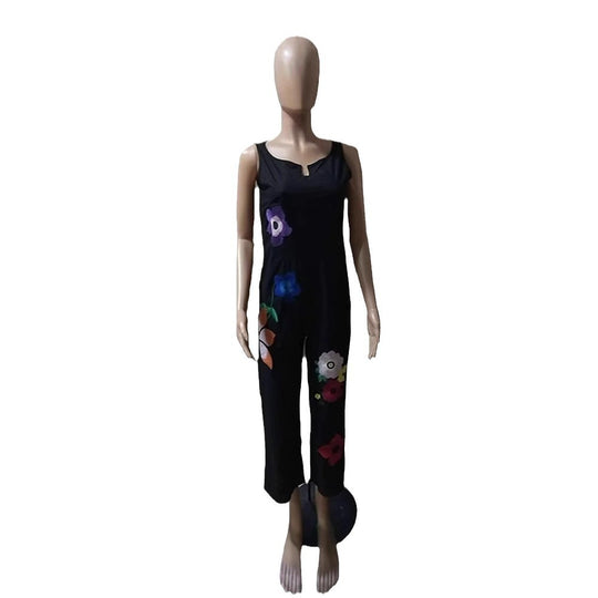 Damen Modischer Jumpsuit mit floralem Design und praktischen Taschen R&B