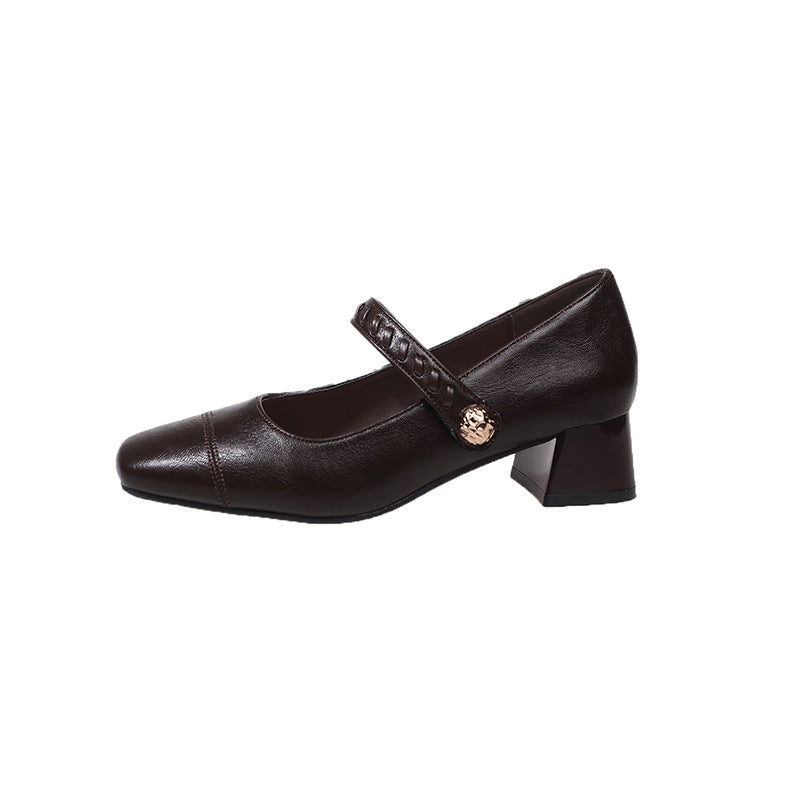 Damen elegante Sling-Pumps mit dekorativem Riemen und komfortablem Blockabsatz R&B