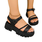 Damen Plattform Sandalen R&B