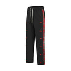 Herren Sportliche Jogginghose mit Druckknopf-Design und elastischem Bund R&B