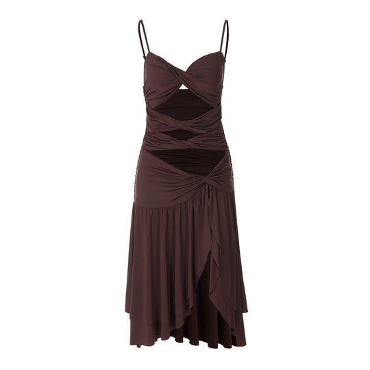 Damen Elegantes Wickelkleid mit raffinierten Drapierungen und verspielten Cut-Outs R&B