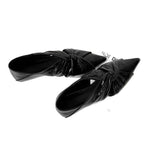 Damen elegante Spitzenslipper mit raffinierten Knoten-Details