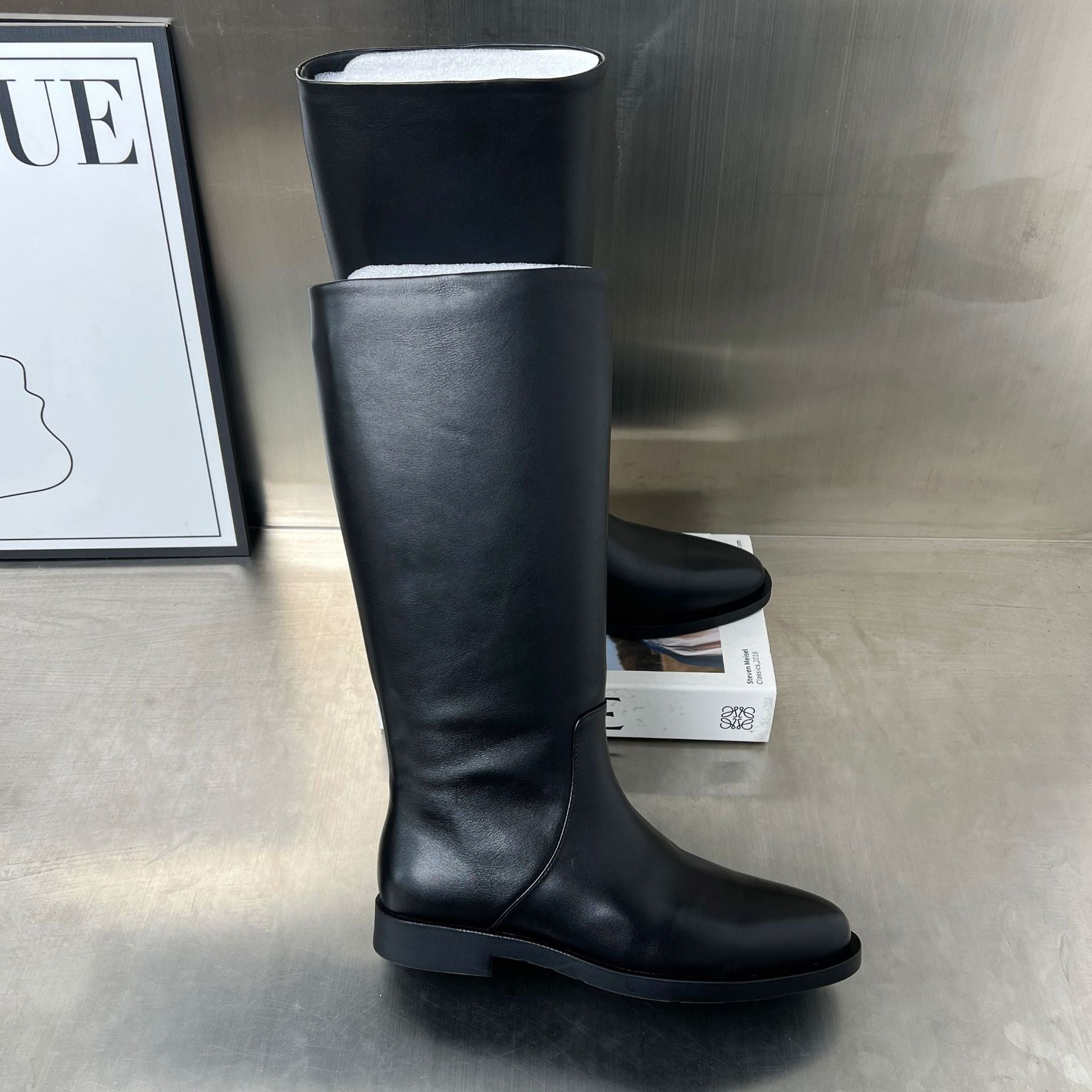 Damen elegante Stiefel aus hochwertigem Leder R&B