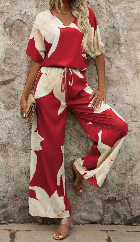 Damen Loose Fit Blumen Set R&B